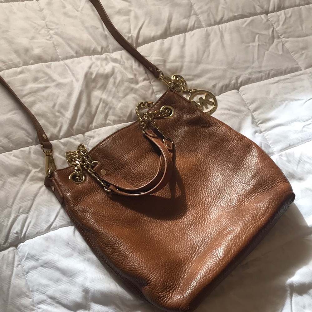 Michael Kors tan leather crossbody